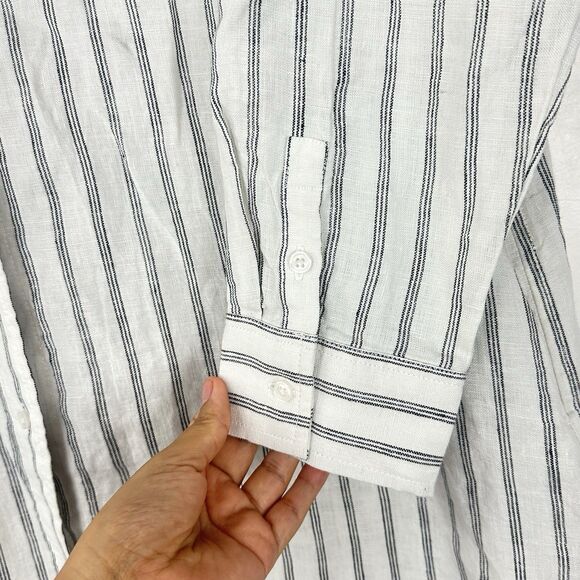 Quince Light Blue Shirt Dress - Picture 9 of 14